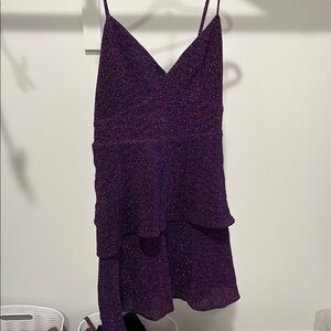 Lulu's Purple Ruffled Tiered Mini Dress